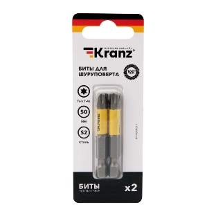 Бита для шуруповерта Kranz Torx T40х50 мм (2 шт./уп.)