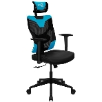 Кресло Aerocool GUARDIAN Ice Blue голубой, сетка, 150 кг, подголовник, регулируемые подлокотники, механизм качания, поясничная подушка, фото15