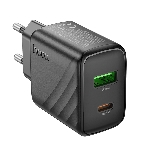 Сетевое зарядное устройство Hoco 30Вт, 3А, QC3.0/PD, 1хUSB, 1хType-C, CS23A, черный, коробка, фото6