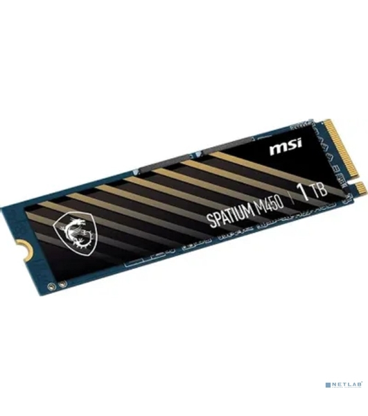 Накопитель SSD MSI SPATIUM M450, 1Tb, PCIe 4.0 x4, M.2 2280, NVMe, R/W 3400/2400