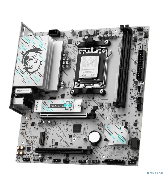 Материнская плата MSI B840M GAMING WIFI6E, AM5, AMD B840, 2xDDR5, 4xSATA, 2xM.2, 1xPCIe 4.0 x16, 1xPCIe 3.0 x4, 1xDP, 1xHDMI, 1x2.5Gb LAN, Wi-Fi 6E, Bluetooth 5.3, 4xUSB-A 5Gbps, 2xUSB-A 2.0, 2x3.5 мм, 7.1, mATX