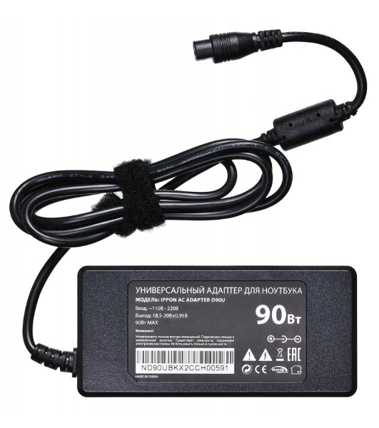 Блок питания Ippon D90U автоматический 90W 15V-19.5V 10-connectors 8A 1xUSB 2.1A от бытовой электросети LСD индикатор