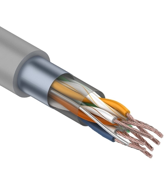 Кабель витая пара Rexant FTP 4PR 24AWG, cat.5e STRANDED (бухта 305 м)