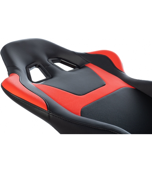 Кресло Zombie Game Penta черный/красный, экокожа, 120 кг, механизм качания