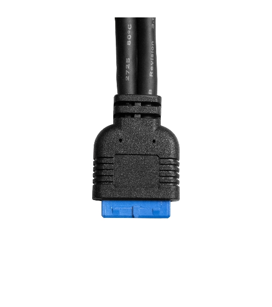 Планка портов в корпус 2xUSB 3.0 ExeGate BrctUSB3-2A (USB 3.0 20pin (IDC 20pin F) --> 2x USB 3.0 Af, кабель 20 см)