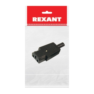 Сетевой штекер на шнур Rexant (1 шт.) (пакет БОПП)