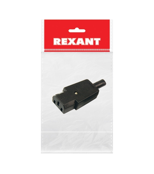 Сетевой штекер на шнур Rexant (1 шт.) (пакет БОПП)
