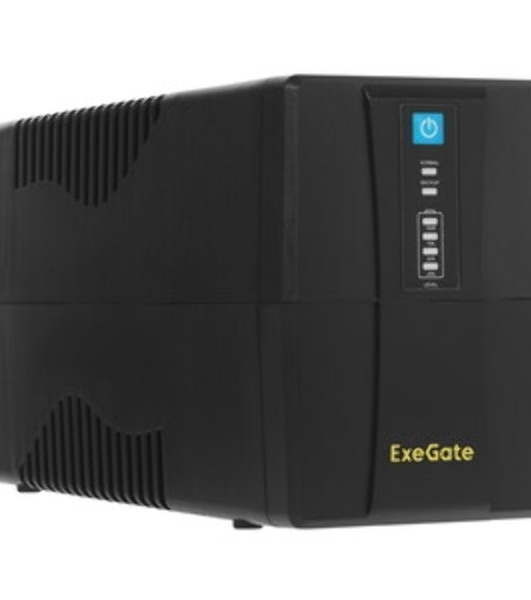 Источник бесперебойного питания ExeGate Power NB-800.LED.AVR.2SH (800VA/480W, LED, AVR, 2*Schuko, батарея 12V 9Ah, Black)