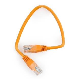 Патч-корд UTP Cablexpert cat.5e, 0.25м, литой, многожильный, оранжевый