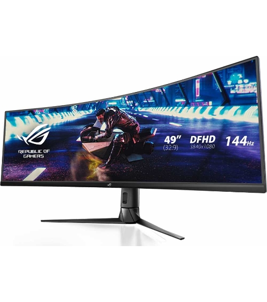 Монитор 49' ASUS ROG Strix XG49VQ VA 3840x1080, 144 Гц, 4 мс, 32:9, 450 кд/м2, 2xHDMI, 1хDP, изогнутый, черный