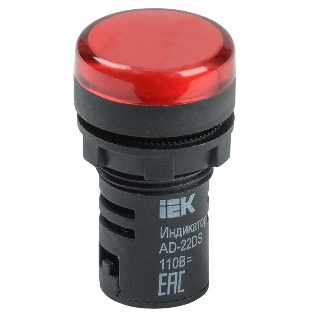 Арматура светосигнальная AD-22DS 24В AC/DC красн. IEK BLS10-ADDS-024-K04