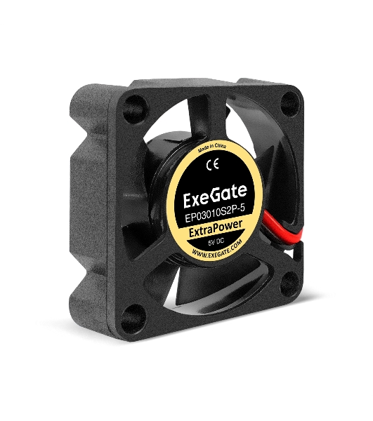 Вентилятор для корпуса ExeGate ExtraPower EP03010S2P-5 черный, 30 мм, 12000 об/мин, 33 дБ, 2 pin