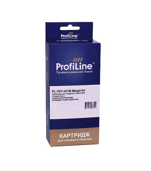 Картридж струйный ProfiLine PL-PFI-107M для принтеров Canon IPF670/IPF680/IPF685/IPF770/IPF780/IPF785 с чернилами Magenta