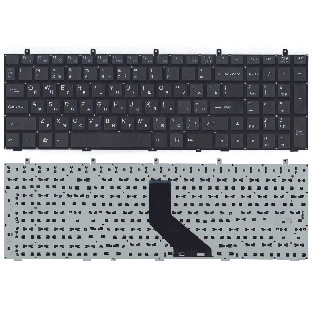 Клавиатура для ноутбука DNS 0170720 Clevo W350 w370 черная (плоский ENTER)