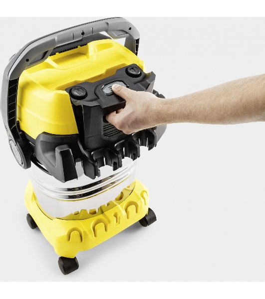 Строительный пылесос Karcher WD 5 S V-25/5/22 желтый, 1100 Вт, уборка сухая/сбор воды, пылесборник мешок/контейнер, 25 л