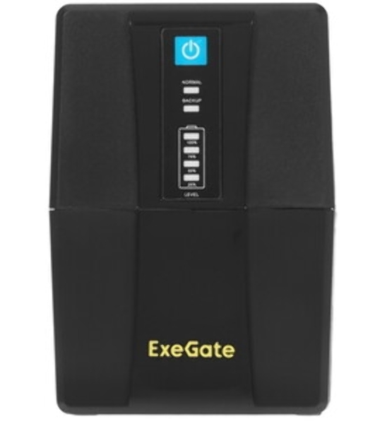 Источник бесперебойного питания ExeGate Power NB-800.LED.AVR.2SH (800VA/480W, LED, AVR, 2*Schuko, батарея 12V 9Ah, Black)