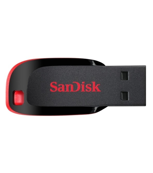 Флешка USB Sandisk CZ50 Cruzer Blade (SDCZ50-016G-B35), 16Gb, USB 2.0, R/W 15/4, черный/красный