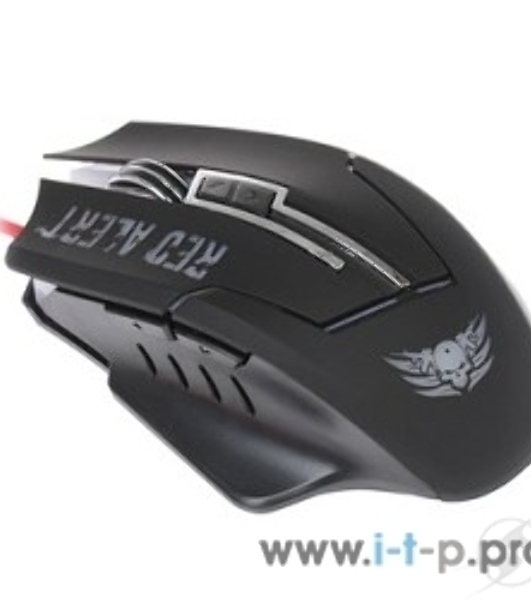 Мышь проводная Qumo Dragon War Red Alert черный, 2400 dpi, USB, кнопки - 7