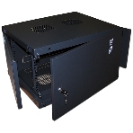 Шкаф настенный Next, 9U 550x600, металлическая дверь, черный, фото 1