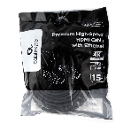 Кабель HDMI Cablexpert CC-HDMI4L-15M, 15м, v2.0, 19M/19M, серия Light, черный, позол.разъемы, экран, пакет, фото2