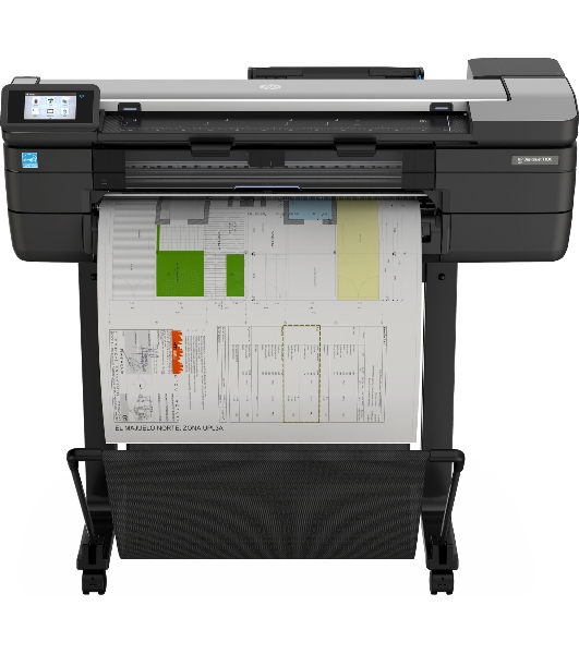Плоттер струйный HP DesignJet T830 MFP (F9A28D), A1, 24', цветной, печ. A1 за 26 сек., 610 мм, 2400x1200 dpi, Wi-Fi, USB 2.0, Ethernet