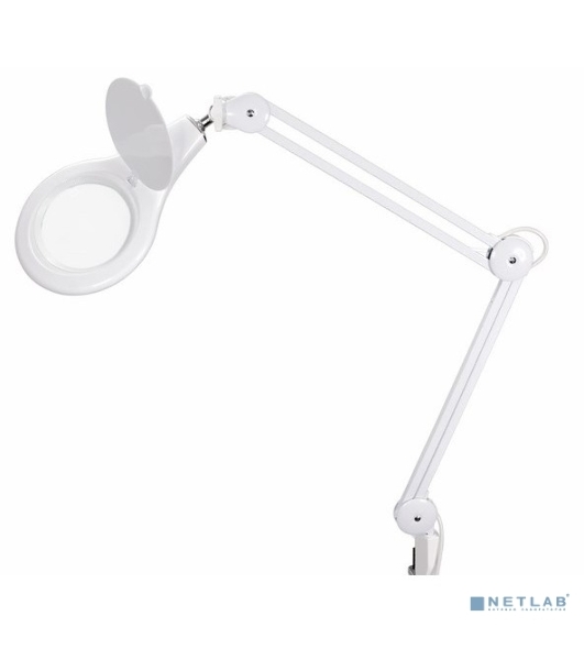 Лупа на струбцине Rexant, круглая, 5D, с подсветкой 108 LED, белая