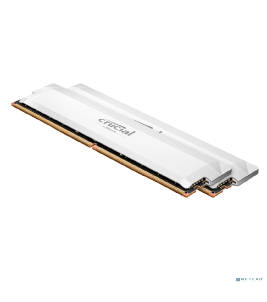 Оперативная память Crucial Pro Gaming by Micron, DDR5, 64GB (2x32GB), 6400 MHz, CL40, с радиатором, белый
