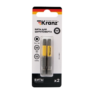 Бита для шуруповерта Kranz Torx T25х50 мм (2 шт./уп.)