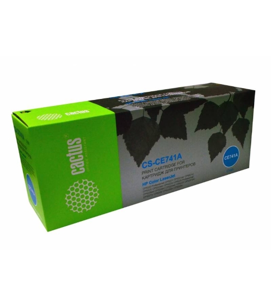 Картридж лазерный Cactus CS-CE741A голубой (7300 стр.) для HP CLJ CP5220/CP5221/CP5223/CP5225/CP5227/CP5229
