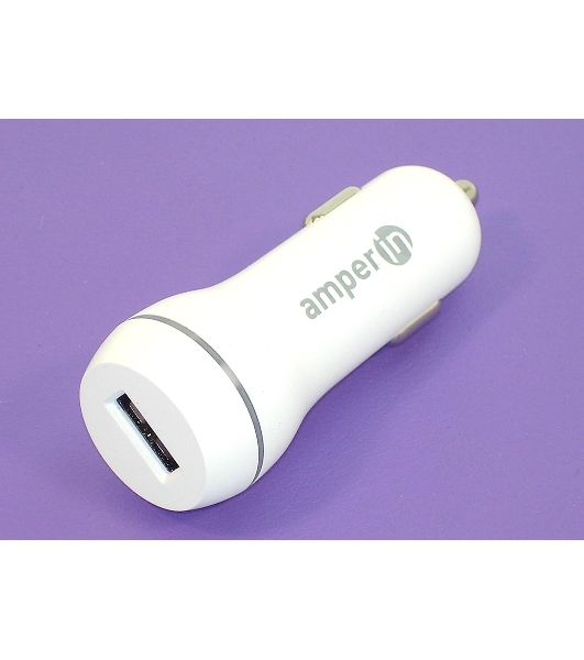 Автомобильное зарядное устройство AMPERIN CCW-1USB USB DC 5V 3.0A/9V 2A/12V 1.5A белый