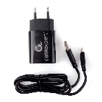 Сетевое зарядное устройство Cablexpert MP3A-PC-35 USB 2 порта, 2.4A, черный + кабель 1м micro, фото 1