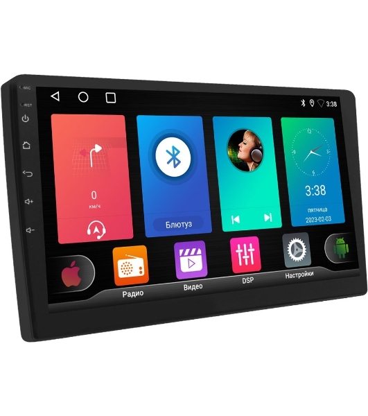 Автомагнитола ACV AD-9003, 2 DIN, 9', Android 11, Bluetooth, USB Type-A, AUX, GPS, CarPlay