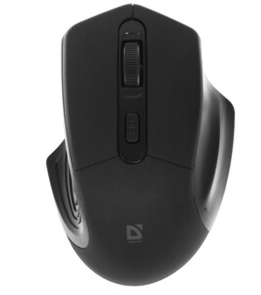 Мышь беспроводная Defender Datum MB-345 черный, 1600 dpi, радиоканал, USB, кнопки - 4