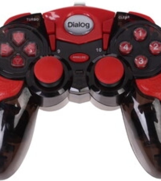 Геймпад Dialog Action GP-A15, черно-красный, вибрация, 12 кнопок, USB
