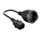 Кабель-переходник (UPS->розетка) ExeGate Power EC-30P (C14->Евророзетка) VDE-250V-3*0.75-CU, 0.15м, фото 1
