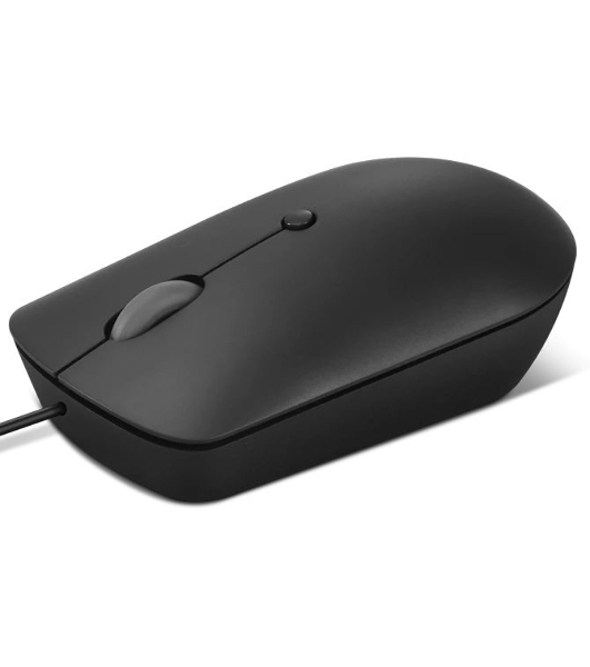 Мышь проводная Lenovo 400 черный, 2400 dpi, USB-C, кнопки - 4
