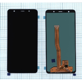 Дисплей для Samsung Galaxy A7 SM-A750F (2018) (OLED Full Size) черный