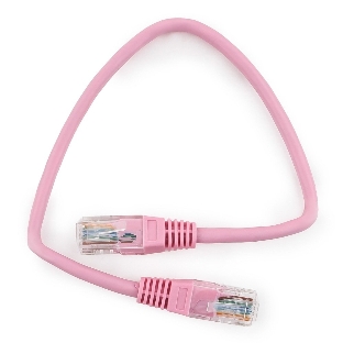 Патч-корд UTP Cablexpert cat.5e, 0.25м, литой, многожильный, розовый
