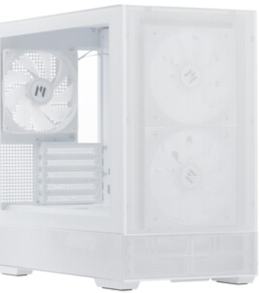 Компьютерный корпус ZALMAN P30 AIR, MATX, белый, WINDOW, 2xCombo (3.5'' or 2.5''), 3x2.5', 1xUSB TYPE-C, 1xUSB 3.0, FRONT 2x140мм ARGb, REAR 1x140мм ARGb