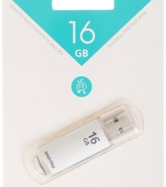 Флешка USB SmartBuy V-Cut Silver (SB16GbVC-S), 16Gb, USB 2.0, R/W 25/15, серебристый