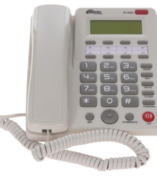 Телефон проводной Ritmix RT-550 белый