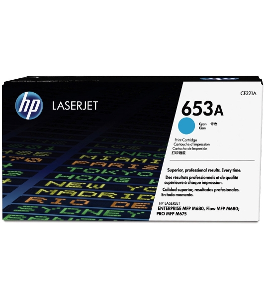 Тонер Картридж HP 653A CF321A голубой для HP MFP M680 (16000 стр.)