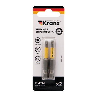 Бита для шуруповерта Kranz Torx T15х50 мм (2 шт./уп.)