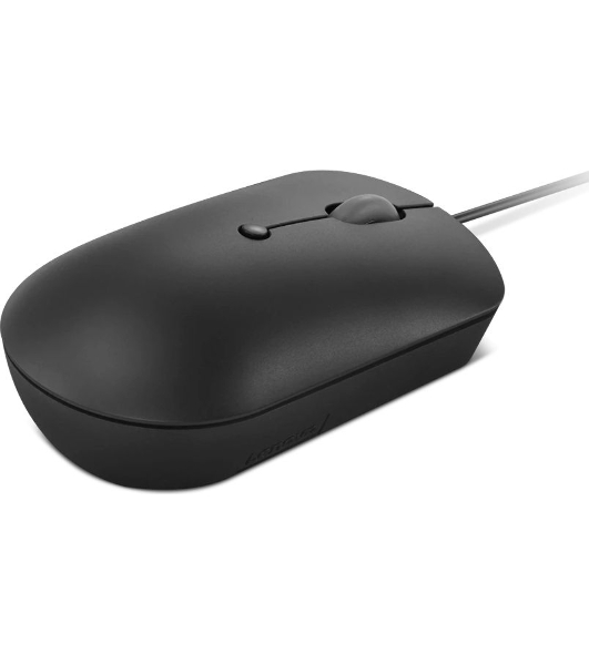 Мышь проводная Lenovo 400 черный, 2400 dpi, USB-C, кнопки - 4