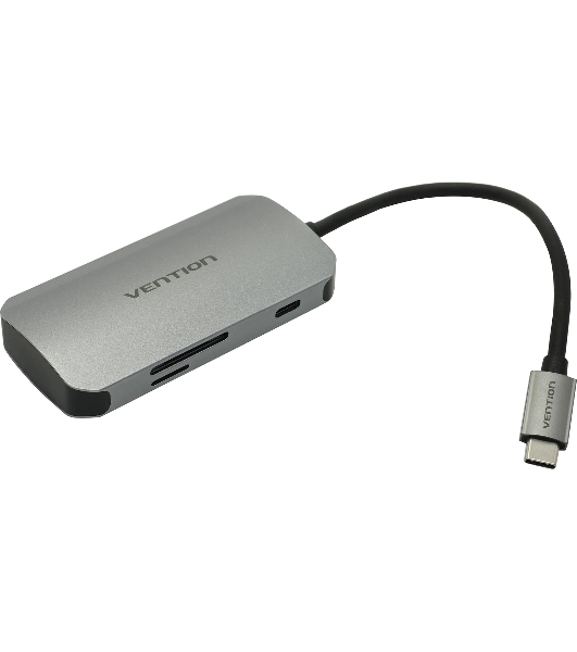 USB-концентратор Vention TNHHB, USB Type-C, USB/SD/TF/PD, USB Type-C