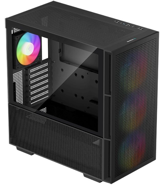 Компьютерный корпус DeepCool CH560 черный (R-CH560-BKAPE4-G-1) (ATX, без БП, 2хUSB, с окном)