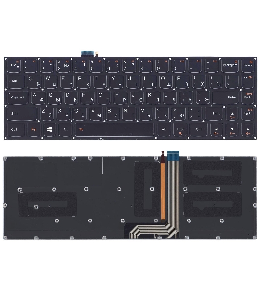 Клавиатура для ноутбука Lenovo Yoga 3 pro 1370, черная с подсветкой