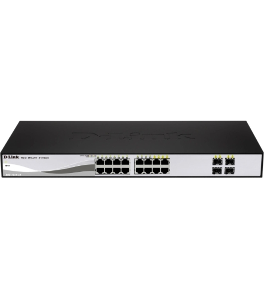 Коммутатор D-Link DGS-1210-16/G2A, 16×1 Гбит/с + 4×1 Гбит/с Combo, настраиваемый