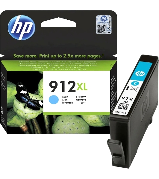 Картридж струйный HP 912 3YL81AE голубой (825стр.) для HP OfficeJet 801x/802x