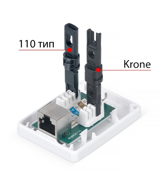 Розетка в сборе Cabeus, 1x RJ45(8P8C), кат. 6, экр., внешняя, белый, (WS-8P8C-Cat.6-SH-1)